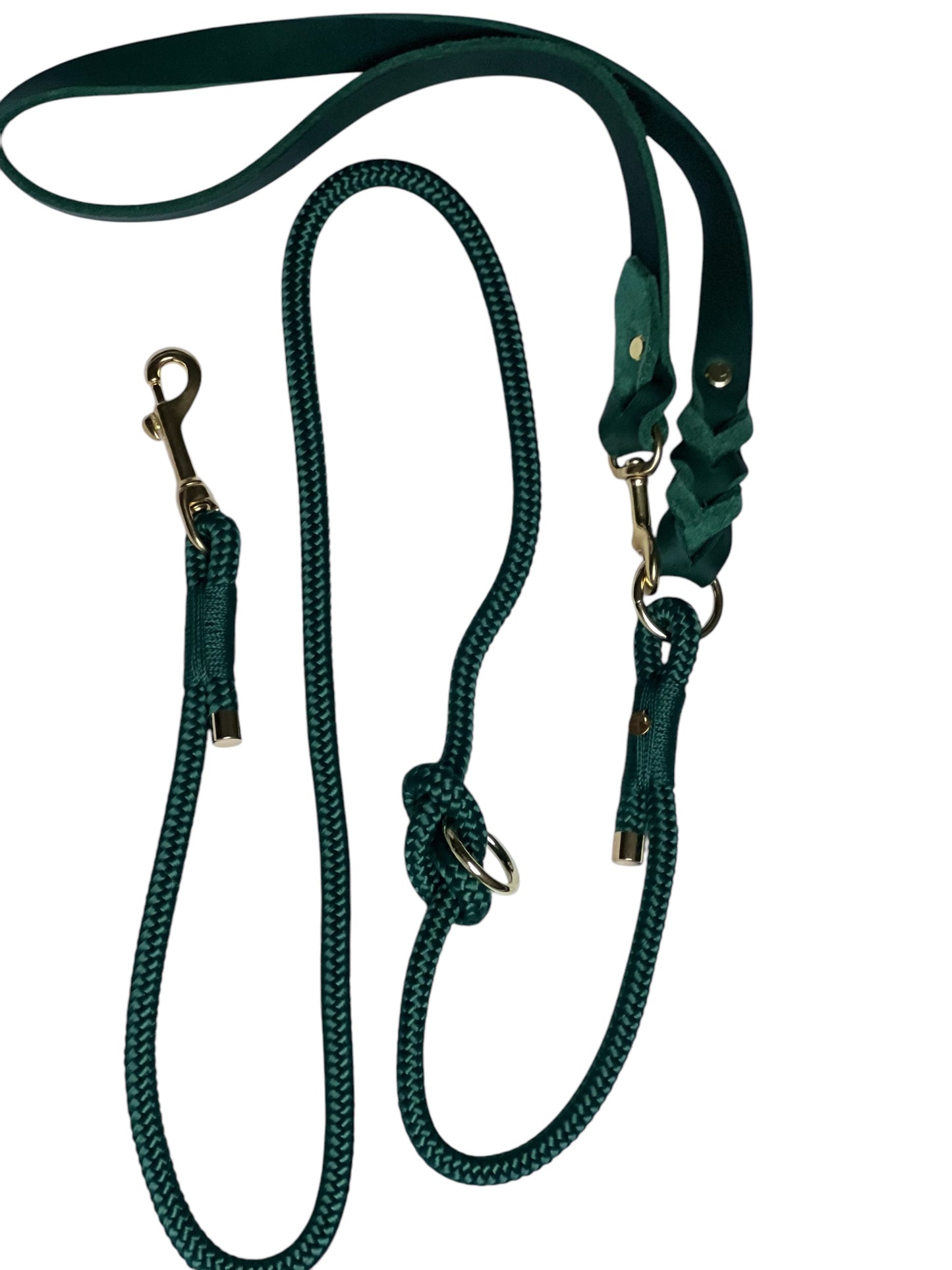 Emerald gold verstelbare lijn met vetleer